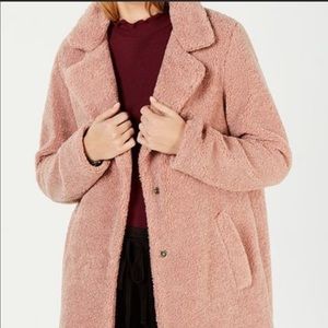 Luck Brand Pink Teddy Coat